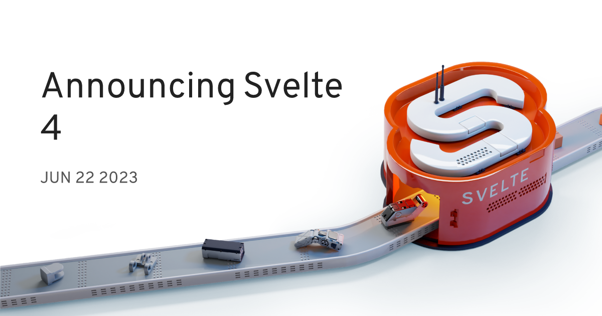 Social card for Announcing Svelte 4